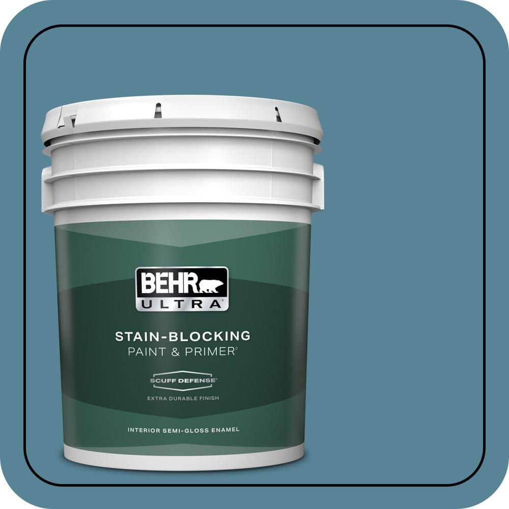 5 gal. #S480-5 Blue Moon Bay Extra Durable Semi-Gloss Enamel Interior Paint & Primer price history on PriceWatchPro