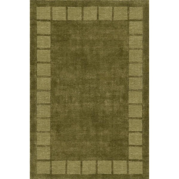 Petra High-Low Wool-Blend Verdant Green 10 ft. x 14 ft. Indoor/Outdoor Patio Rug