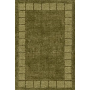 Petra High-Low Wool-Blend Verdant Green 8 ft. x 10 ft. Indoor/Outdoor Patio Rug