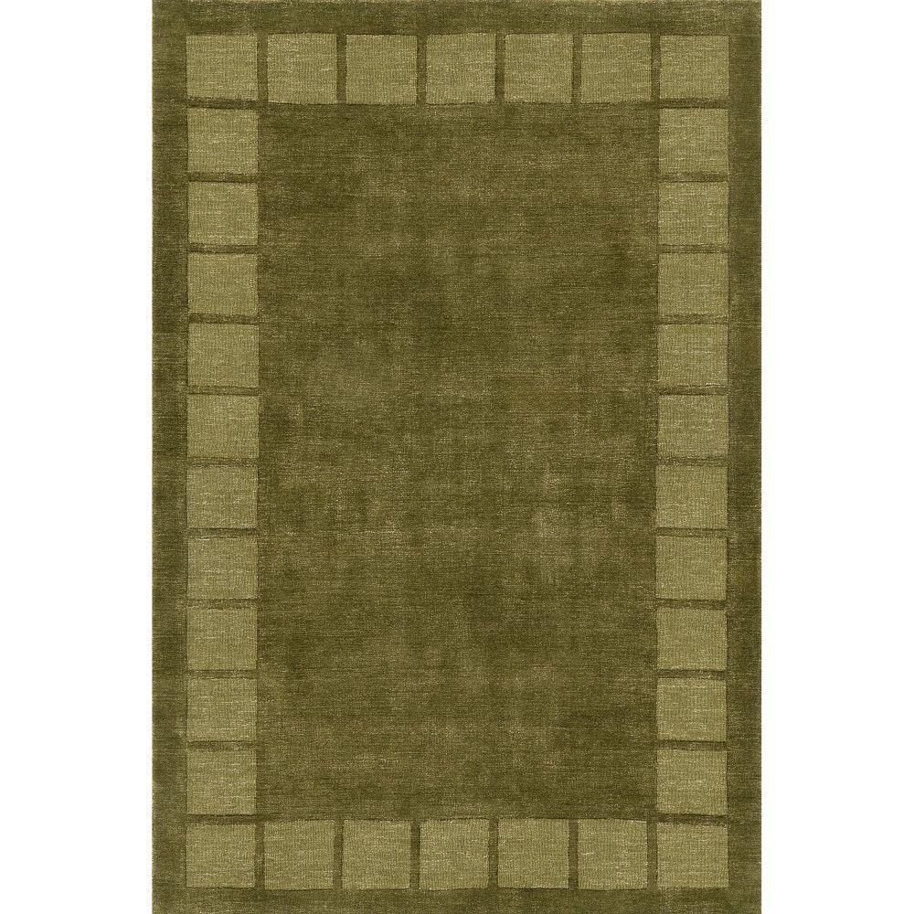 Verdant Green 9' x 12' Flat Woven Wool-Viscose Area Rug