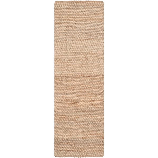 SAFAVIEH Natural Fiber Beige 3 ft. x 6 ft. Solid Runner Rug