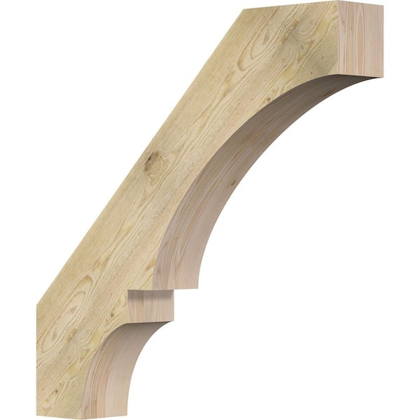 Ekena Millwork 6"W x 36"D x 36"H Balboa Rough Sawn Knee Brace, Douglas Fir