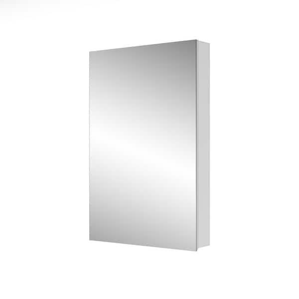 waterpar 24 in. W x 36 in. H Rectangular Aluminum Medicine Cabinet with Mirror