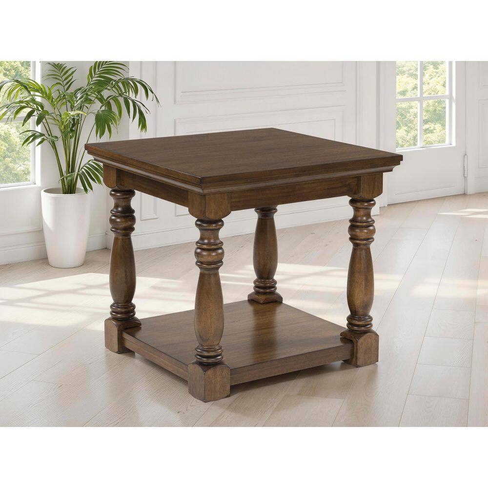 Sturlayne 26 in. Brown Rectangle MDF End Table with Shelf Storage - thumbnail 10
