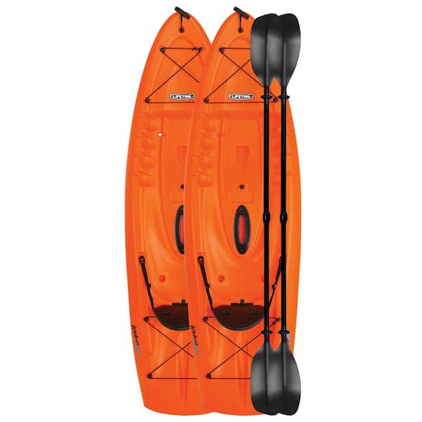 Lifetime Hydros 101 in. Kayak (orange) 2 pk with Paddles