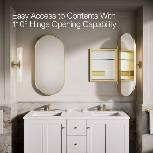 KOHLER Verdera 20 in. W x 40 in. H Capsule Oval Framed Medicine