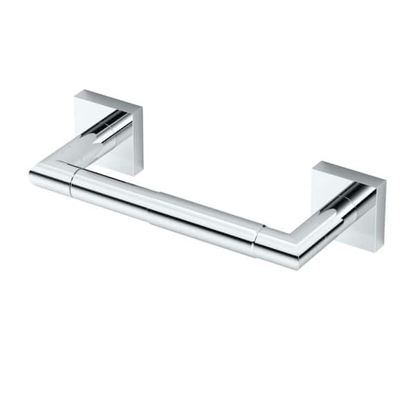 Glam Too Wall Mounted Double Post Toilet Paper Holder in Chrome