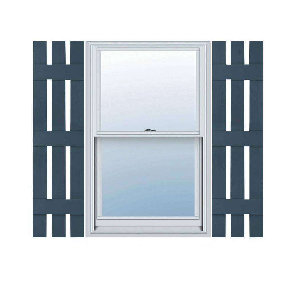 12 in. W x 60 in. H TailorMade Three Board Spaced (3 Batten), Board-n-Batten Shutters - Classic Blue price history on PriceWatchPro