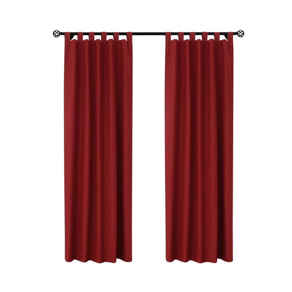 Weathermate Tab Top Burgundy Cotton Smooth 40 in. W x 72 in. L Tab Top Indoor Room Darkening Curtain (Double Panels) price history on PriceWatchPro