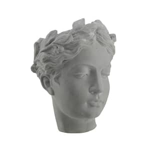 Cement Classic Greek Lady Indoor/Outdoor Wall Mounted Head Planter