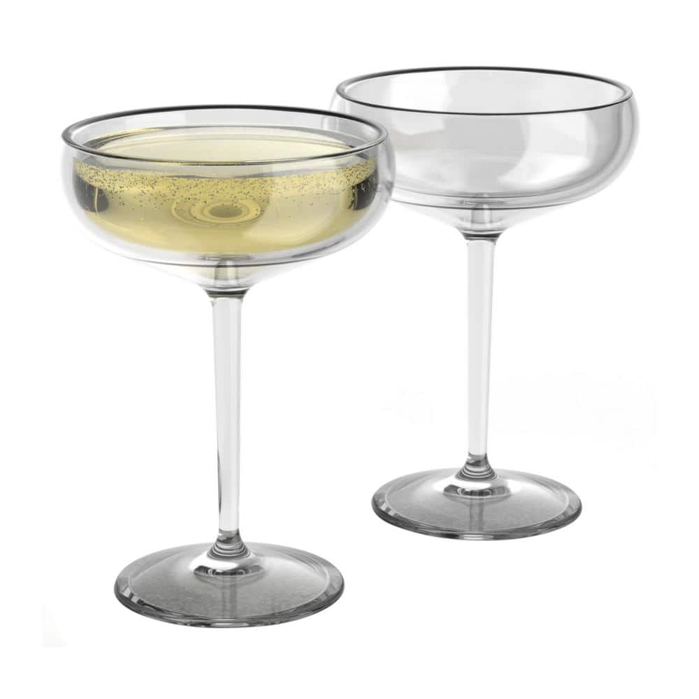 Outset Coupe Champagne Glasses Clear 76580 The Home Depot