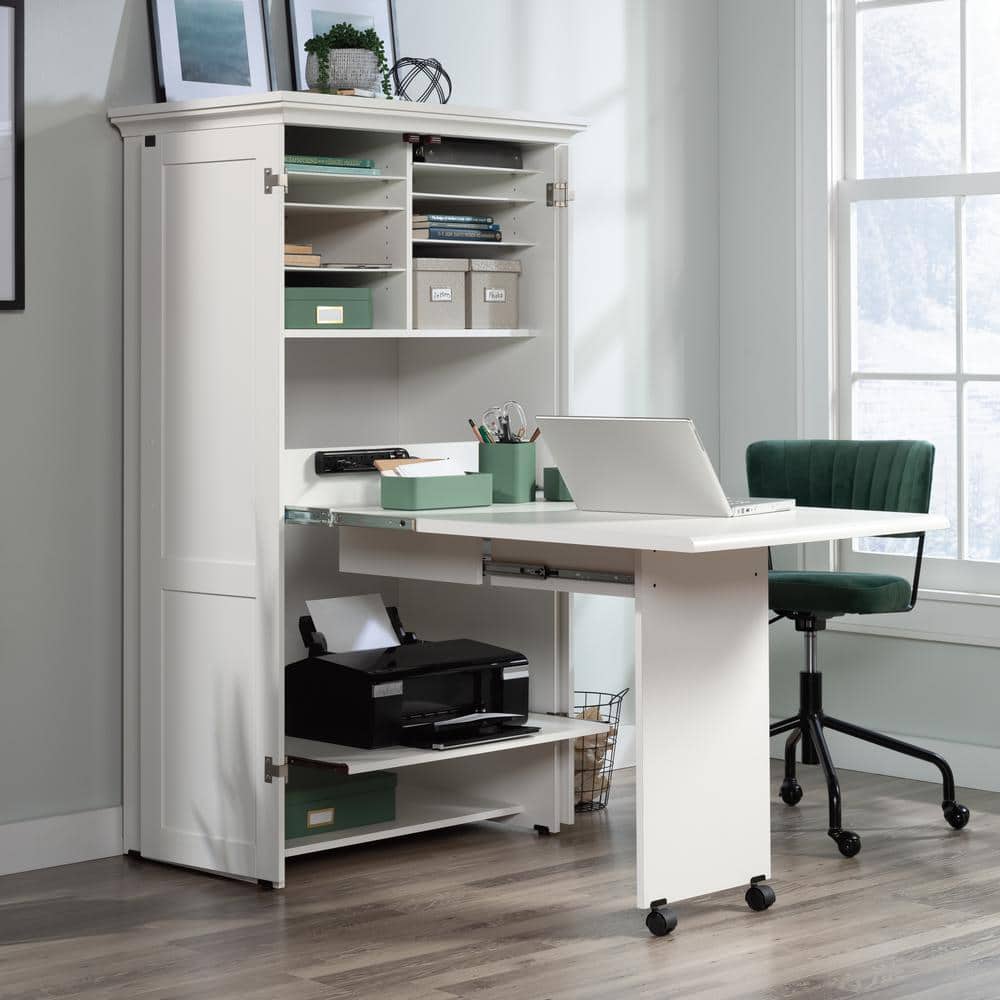 Sauder Select Engineered Wood Multi-Purpose Storage Armoire in Glacier White