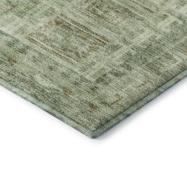 Mayfield Premium Machine Washable Abstract AMF2173 Sage 10 ft. x 14 ft. Area Rug