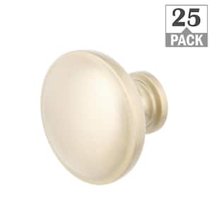 Domed 1-1/4 in. Champagne Classic Round Cabinet Knob (25-Pack)