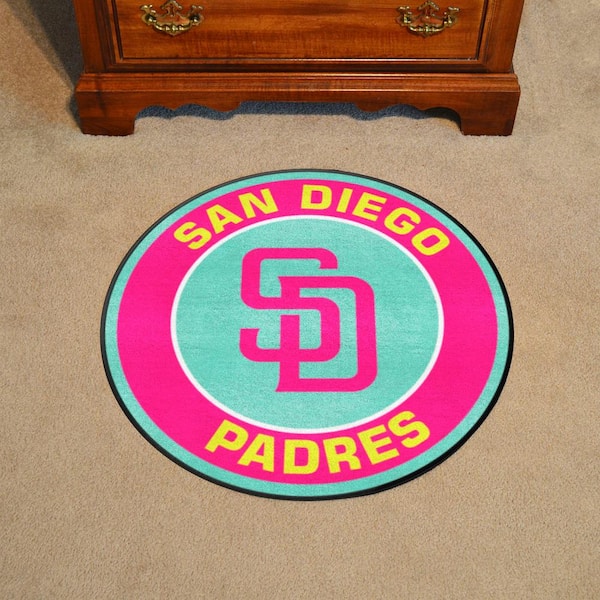 Fanmats San Diego Padres Roundel Rug - 27in. Diameter, Green
