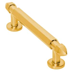 Spire 3-3/4 in. (96 mm) Center-to-Center Brushed Gold Cabinet Bar Pull