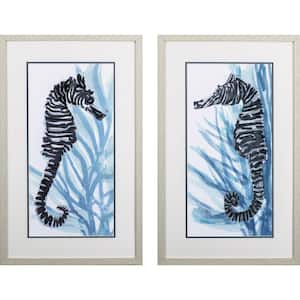 Victoria Seahorse by Unknown Wooden Wall Art (Set of 2)