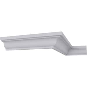 SAMPLE - 1-1/4 in. x 12 in. x 1-1/4 in. Polyurethane Hillsborough Traditional Smooth Crown Moulding