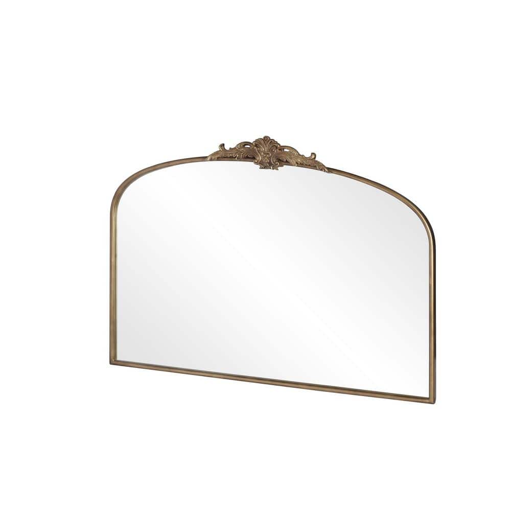 Florence Gold 40.3 in. W x 30.7 in. H Vintage Arched Gold Metal Framed Mirror price history on PriceWatchPro