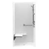 Aquatic Accessible AcrylX 36 in. x 36 in. x 75 in. 1-Piece Shower Stall ...