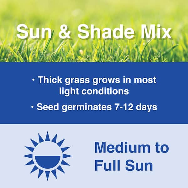 3 lbs. Sun Shade Grass Seed Mix with Water Saver Seed Coating