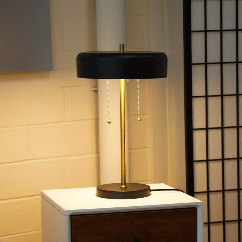 20 in. Black Small Bedside Table Lamp, 2 Light Vintage Table Lamps Reading Lamp Night Light for Bedroom Living Kitchen price history on PriceWatchPro