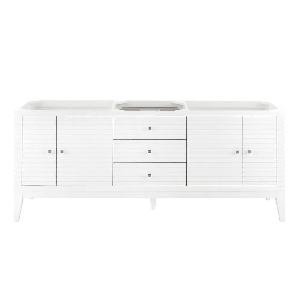 Linear 72.50 in. W x 18.8 in. D x 30.3 in.H Double Bath Vanity Cabinet With