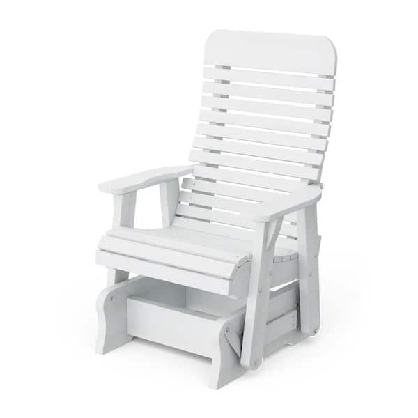 Signature 1-Person White Plastic Outdoor Glider