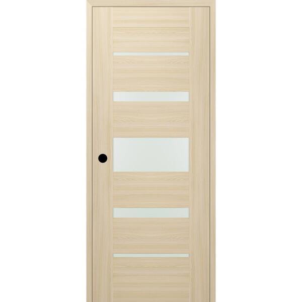 Belldinni Vona 07-03 18 in. x 96 in. Right-Hand Frosted Glass Loire Ash Wood Composite Single Prehung Interior Door