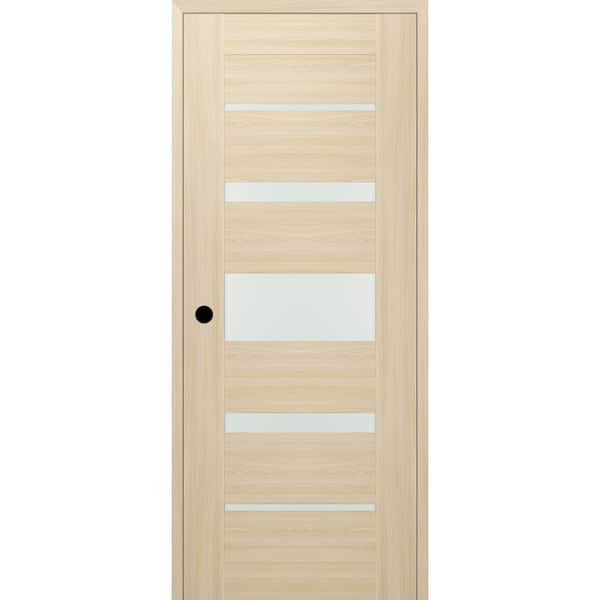 Belldinni Vona 07-03 DIY-Friendly 32 in. x 80 in. Right-Hand Frosted Glass Loire Ash Wood Composite Single Prehung Interior Door