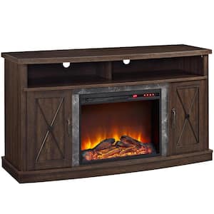 Yucca 53.5 in. Freestanding Electric Fireplace TV Stand in Espresso for TVs Up to 60 in.