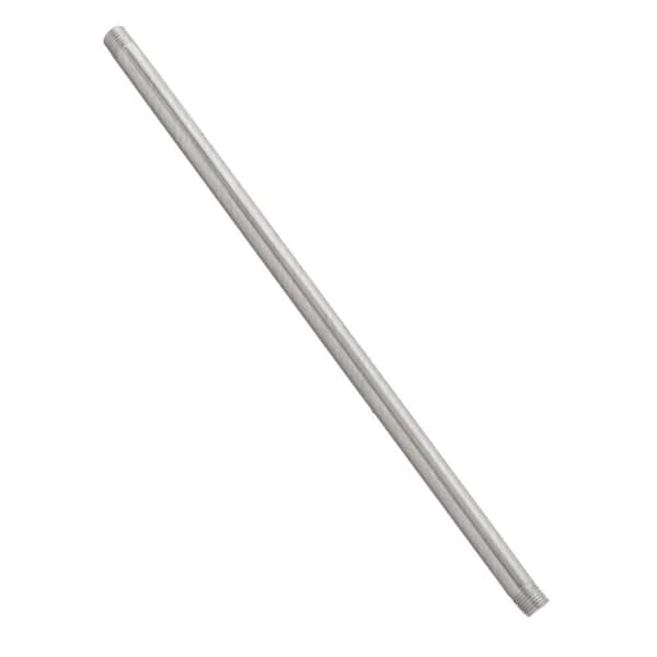 Westbrass 1/2 in. x 3 ft. Brass IPS Pipe Nipple, Satin Nickel D12136-07 ...