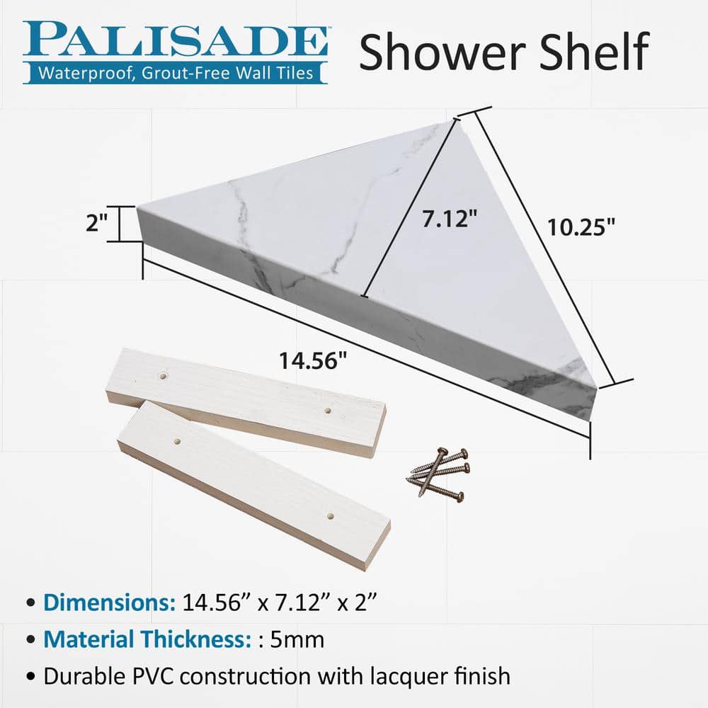 Wintry Mix PVC Waterproof Corner Shower Shelf