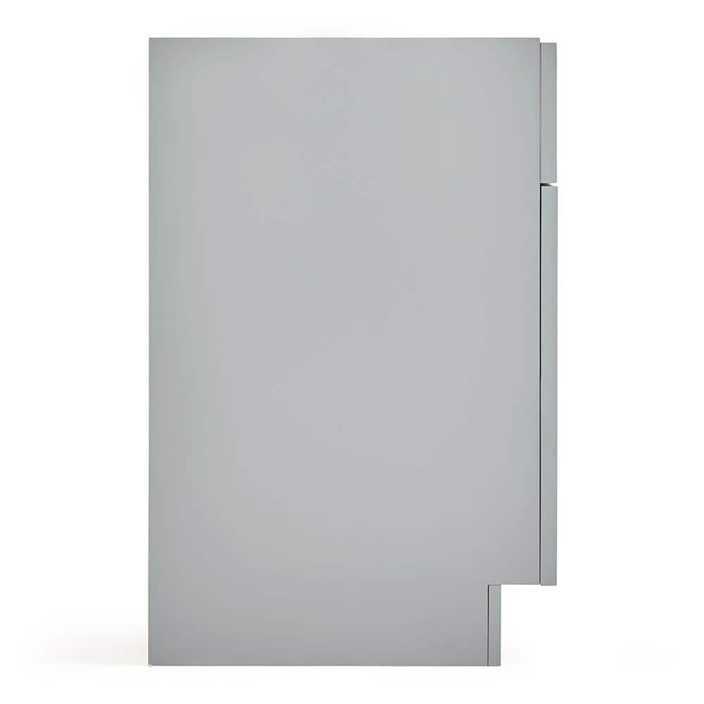 Hamlet 60" Gray Double Freestanding Vanity Cabinet with Nickel Hardware