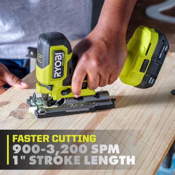 RYOBI - ONE+ HP 18V Brushless Cordless Compact Barrel Grip Jig Saw (Tool Only)