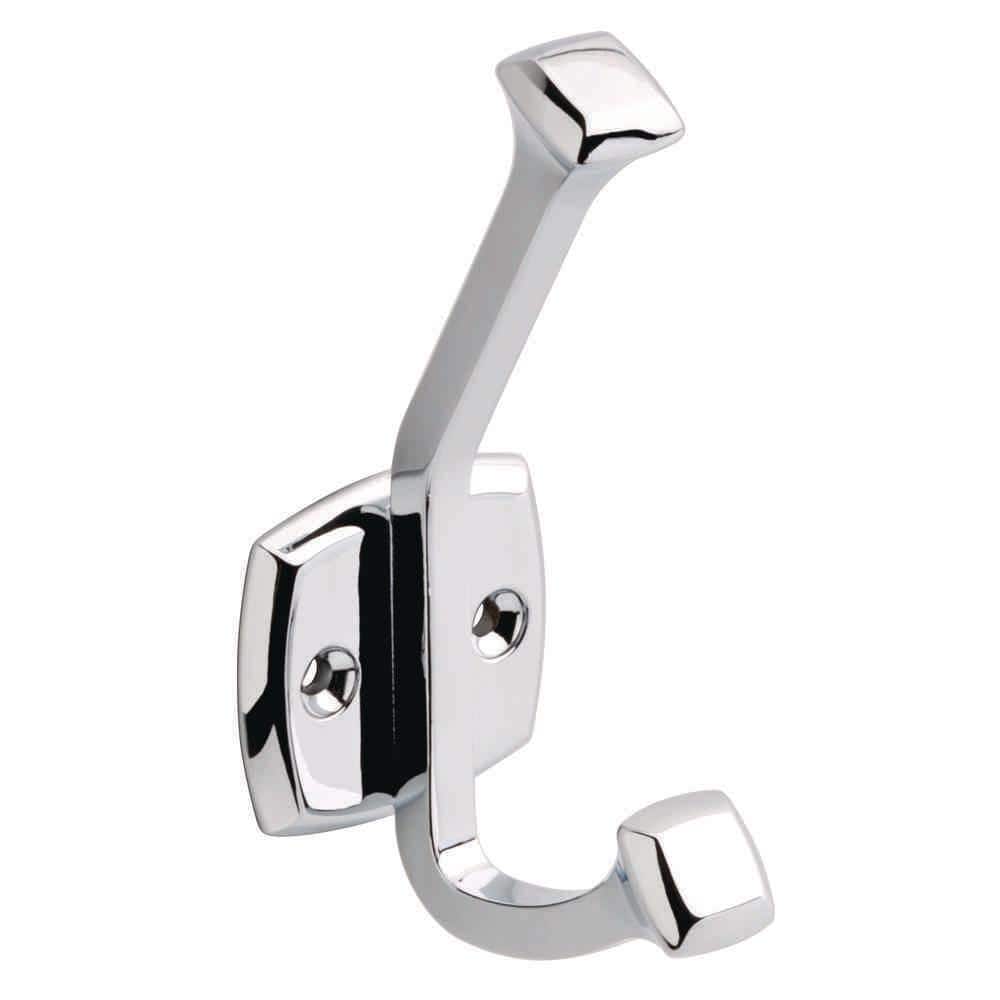 Liberty 4-3/8 in. Polished Chrome Beveled Square Wall Hook B31094C-PC-U -  The Home Depot