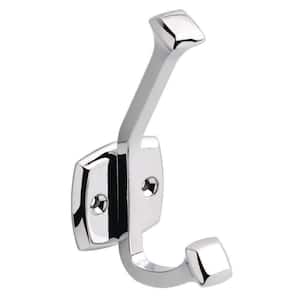 4-3/8 in. Polished Chrome Beveled Square Wall Hook