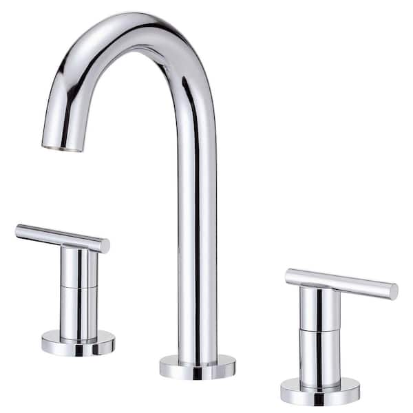 Gerber Parma 2-Handle Widespread Lavatory Faucet with Metal Touch Down Drain 1.2 GPM Chrome, in Diameter, Deck Mount
