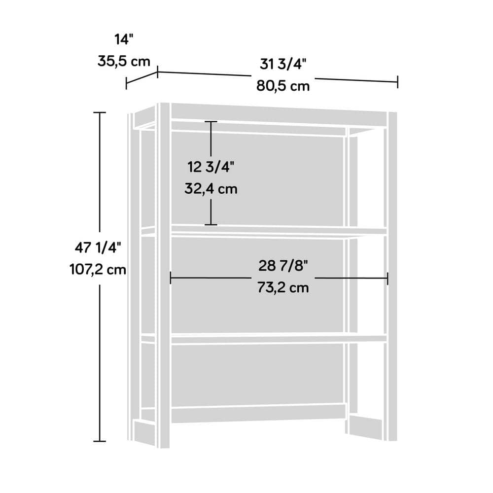 Sindoori Mango Adjustable Brown Engineered Wood Library Hutch