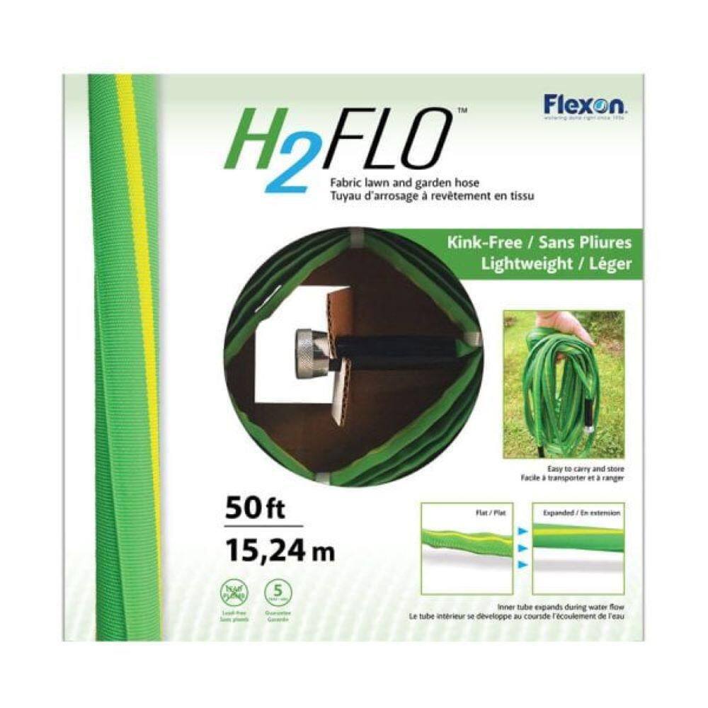 Flexon H2flo 58 In Dia X 50 Ft Fabric Garden Hose Hz50cn The Home