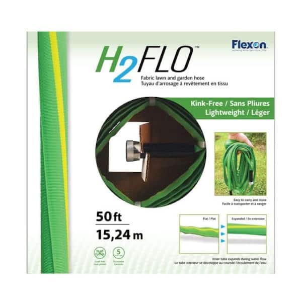 Flexon H2Flo 5/8 in. Dia x 50 ft. Fabric Garden Hose