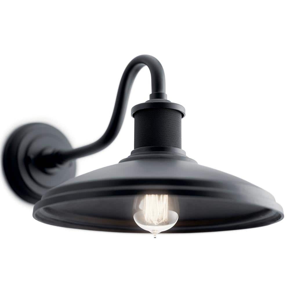 Allenbury 12" Textured Black Outdoor Wall Light