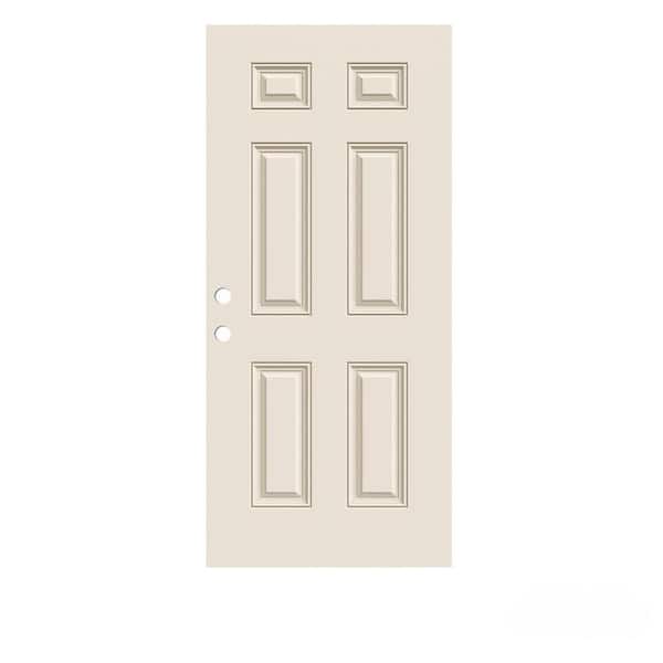 JELD-WEN 32 in. x 79 in. 6-Panel Primed Fiberglass Front Door Slab