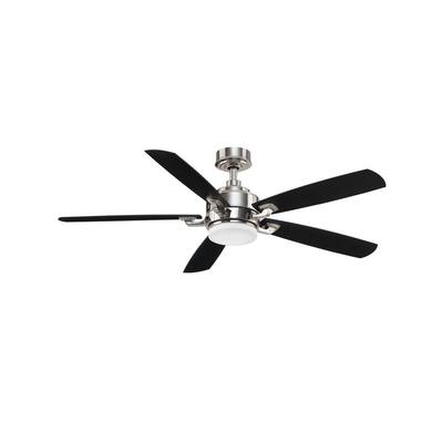 FANIMATION Benito v2 52 in. Integrated LED Polished Nickel Ceiling Fan with Light Kit and Remote Control