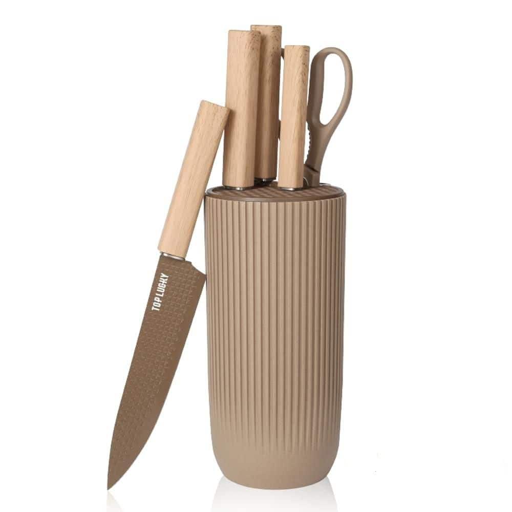 6-Piece Kitchen Knife Set, Anti-Rust Non-Stick Stainless Steel Chef Knives with Universal Knife Block, Coffee price history on PriceWatchPro
