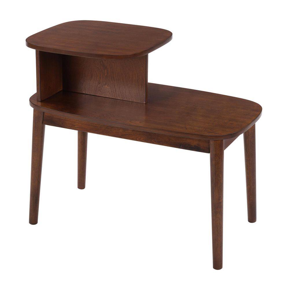 Maxwell Mid Century 28 in. Honey Oat Rectangular Wood End Table - thumbnail 3