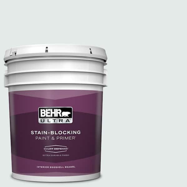 BEHR ULTRA 5 gal. #PWN-27 Blue Opal Extra Durable Eggshell Enamel Interior Paint & Primer