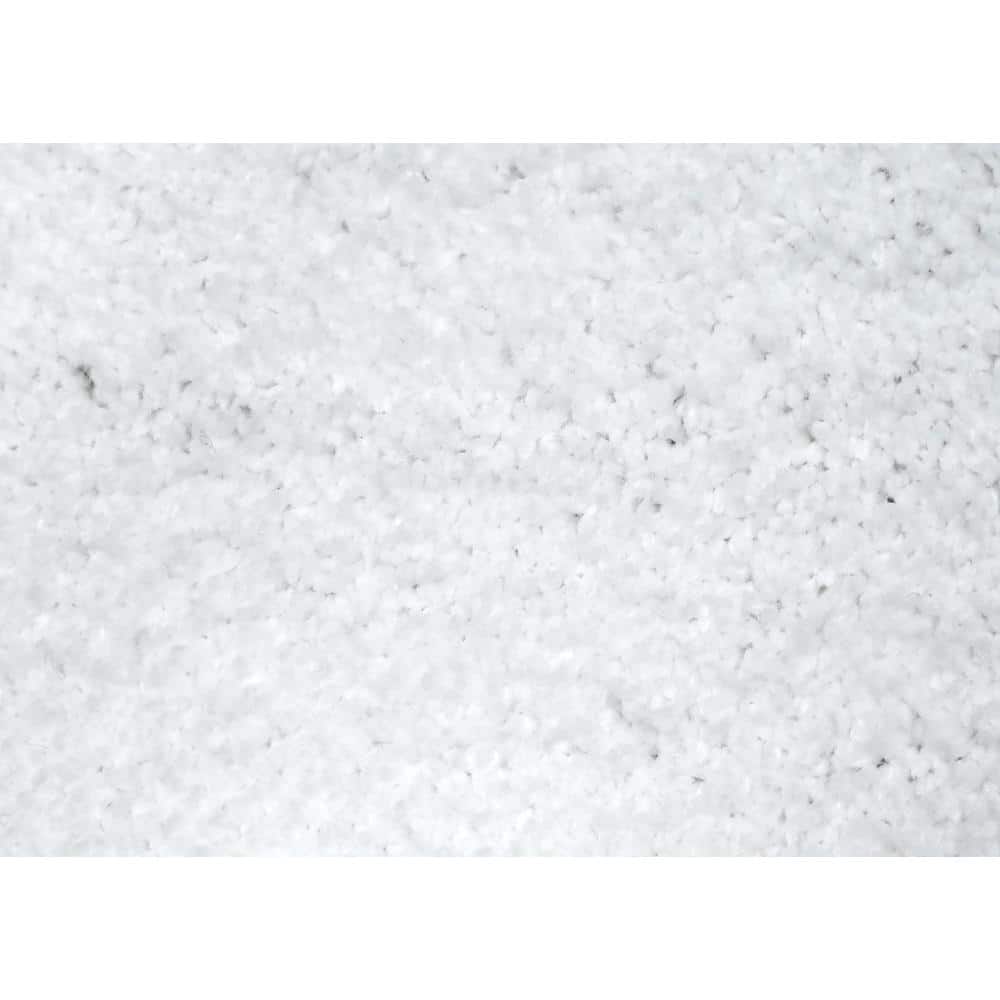Gramercy White Plush Polypropylene 3-Piece Bath Rug Set