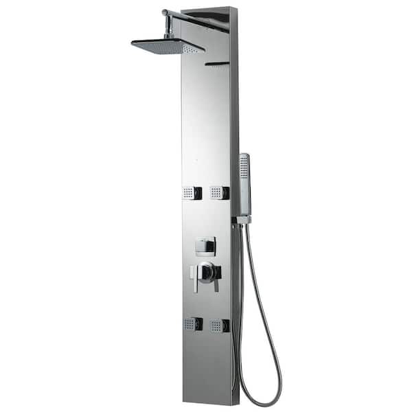 Unbranded Roxy 7.87 in. W 3 Jet Shower Tower in Chrome 16GS-11042