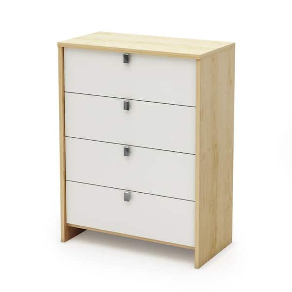 South Shore Cookie 4-Drawer Chest in Champagne and White-DISCONTINUED